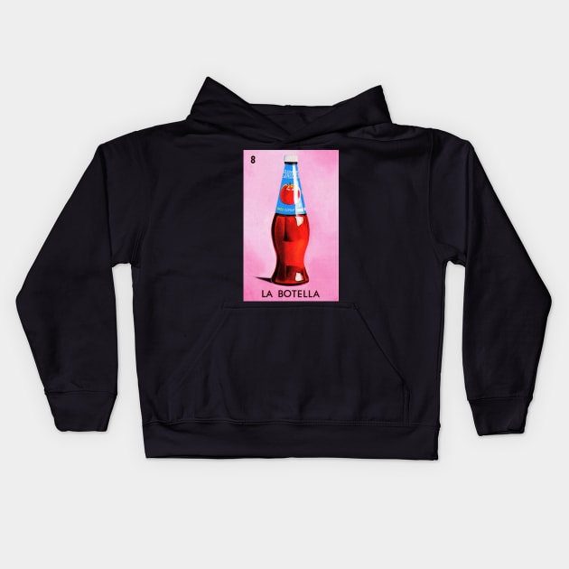 Loteria Mexicana Art - Mexican Lottery Gifts - Mexican Bingo La Botella Kids Hoodie by HispanicStore